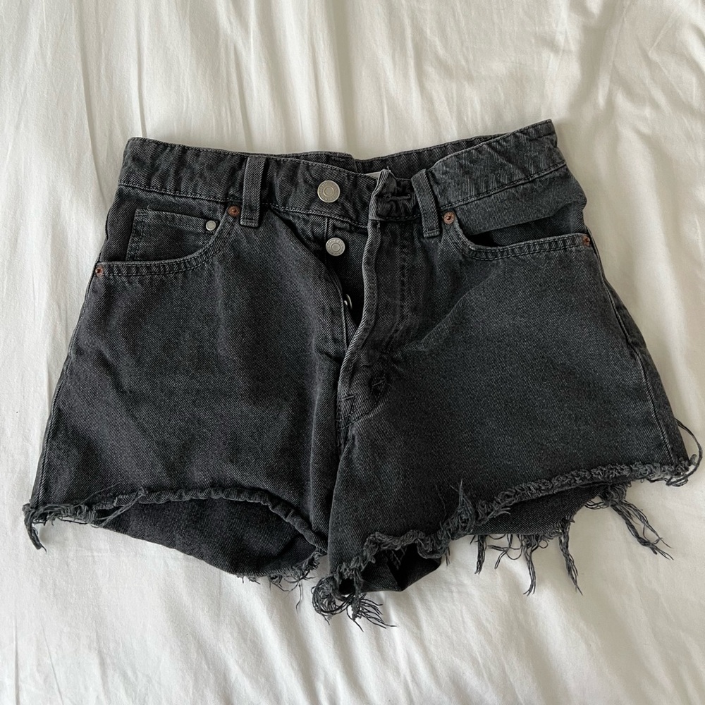 &denim black jean shorts